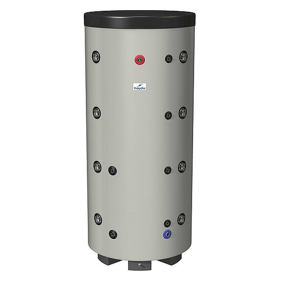 Hygienespeicher mit Trinkwasser Edelstahlwellrohr-Wärmetauscher und 1 Heizungswärmetauscher, 500L, EEK B
