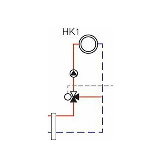 Heizkreiserweiterung Logaplus, Buderus, 1 Heizkreis gemischt, mit Weiche, bis 25 kW