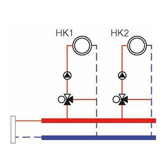 Heizkreiserweiterung Logaplus, Buderus, 2 Heizkreise gemischt, bis 15 kW