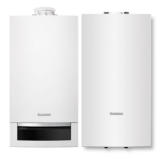 Gasbrennwertgerät GB172, 20 kW, Buderus, mit Warmwasserspeicher H65W 65l, Erdgas E