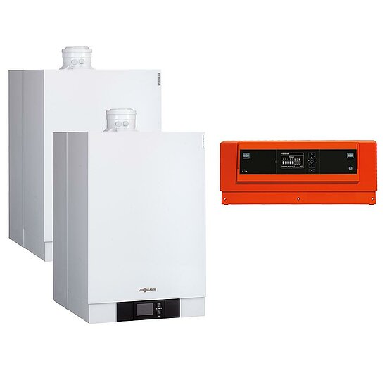 Mehrfachbelegung 2-Fach Vitodens 200-W, 12-49 kW, Vitotronic 300-K, Wandmontage, Viessmann