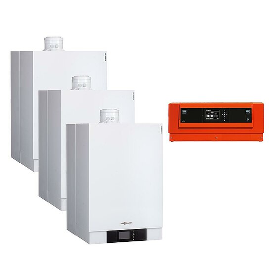 Kaskade 3-Fach Vitodens 200-W, 12-49 kW, Vitotronic 300-K, freistehend, Viessmann