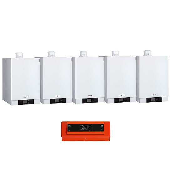 Kaskade 5-Fach Vitodens 200-W, 12-49 kW, Vitotronic 300-K, Wandmontage, Viessmann