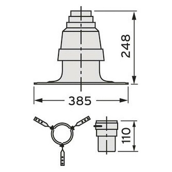 VAILLANT Set 1 Grundelemente Brennwert für flexible Abgasleitung DN 100. PP