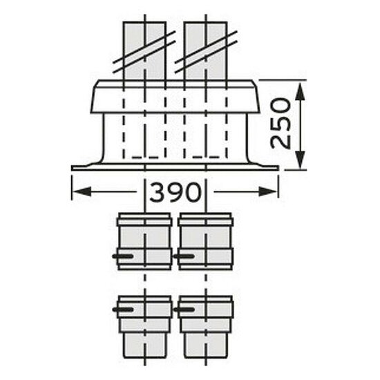 VAILLANT Set 1 Grundelement für flexible Abgasleitung DN 60. PP