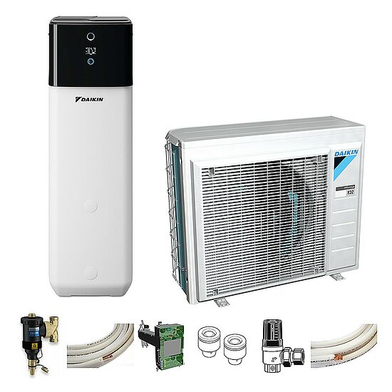 DAIKIN Altherma Paket 3 R ECH2O, Baugröße 8, mit integ. 500 l Wärmespeicher H